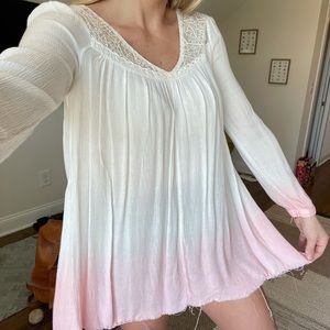lace free people sheer tunic